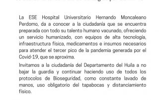 Boletín Informativo Tercer Pico Covid19
